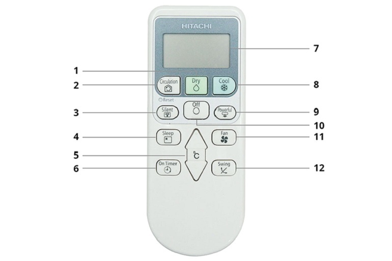Hitachi air conditioner remote control
