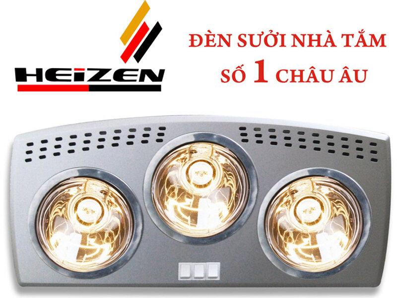 Đèn sưởi nhà tắm 3 bóng vàng Heizen 