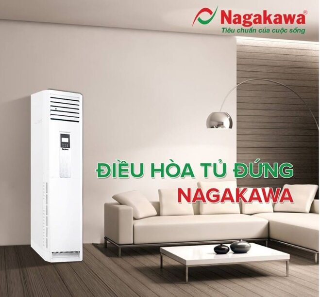 Điều hòa tủ đứng 1 chiều Nagakawa 50.000 BTU NP-C50R2H21 gas R-32 với thiết kế sang trọng