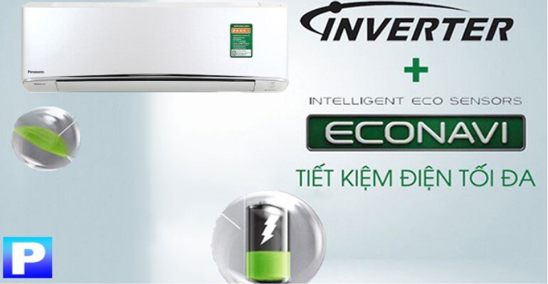 Công nghệ Inverter kết hợp Econavi tiết kiệm điện tối đa cho điều hòa Panasonic