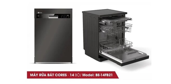 thiết kế máy rửa bát Cores FW-14BS21 tinh tế, hiện đại