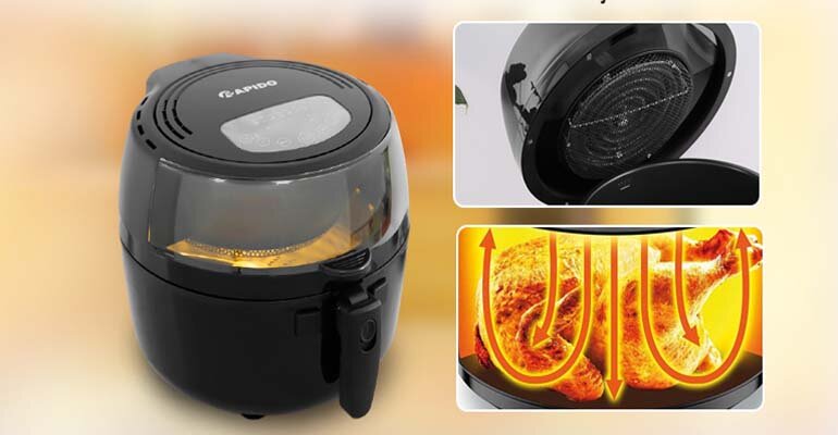 Rapido RAF6.5D-LUX sử dụng công nghệ chiên Rapid Air hiện đại Nồi chiên không dầu Rapido RAF6.5D-LUX