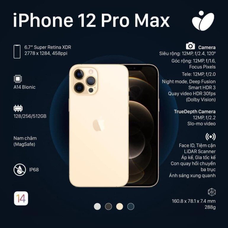 iphone 12 pro max quốc tế