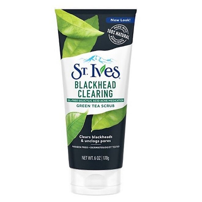 Sữa rửa mặt St.Ives BlackHead Clearing Green Tea Scrub