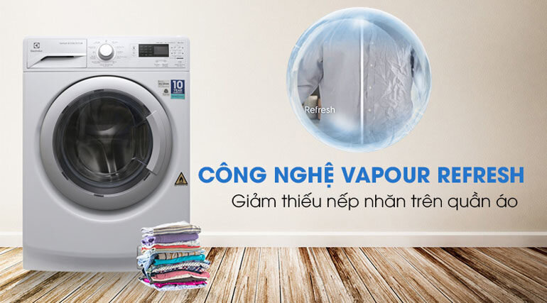 Máy giặt sấy khô không cần phơi Electrolux.