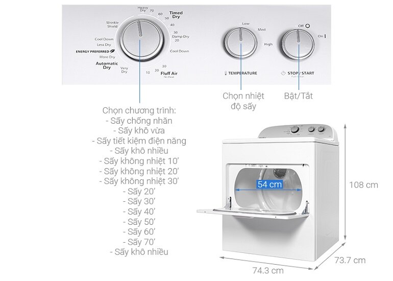 Phân biệt máy sấy Whirlpool 15kg 3lwed4815fw và Whirlpool 15kg 3lwed4705fw, loại nào tốt hơn? 