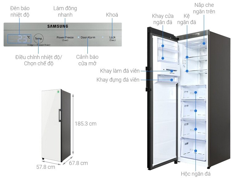 tủ lạnh 1 cánh Samsung RZ32T744535/SV