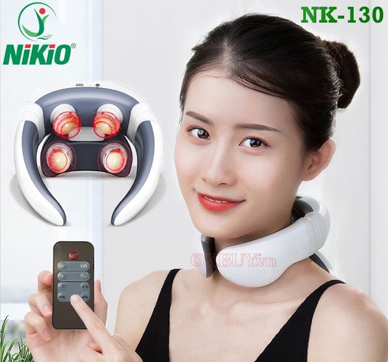 Máy massage cổ xung điện 4 điện cực trị liệu Nikio NK-130