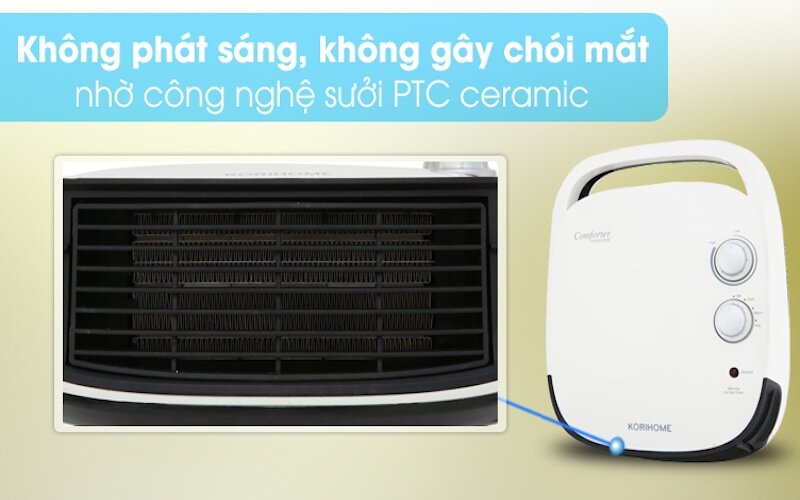 Máy sưởi gốm Ceramic KoriHome BHK-101-W