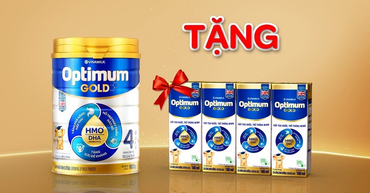 Mua sữa Optimum Gold 4 khuyến mãi được tặng những gì?