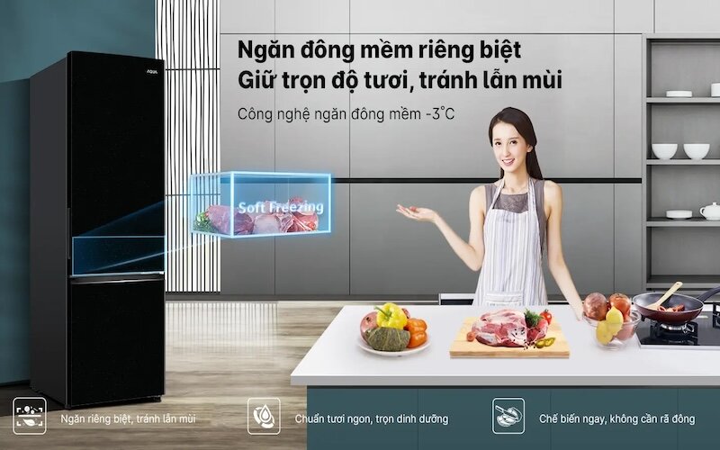 Công nghệ ứng dụng trong tủ lạnh Aqua Inverter 324 lít AQR-B390MA(FB) 