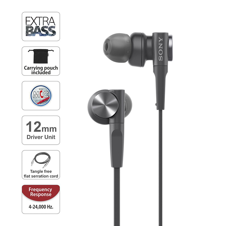 Tai nghe In-ear Sony Extra Bass MDR-XB55AP có thiết kế nhỏ gọn (Nguồn: phongvu.vn)