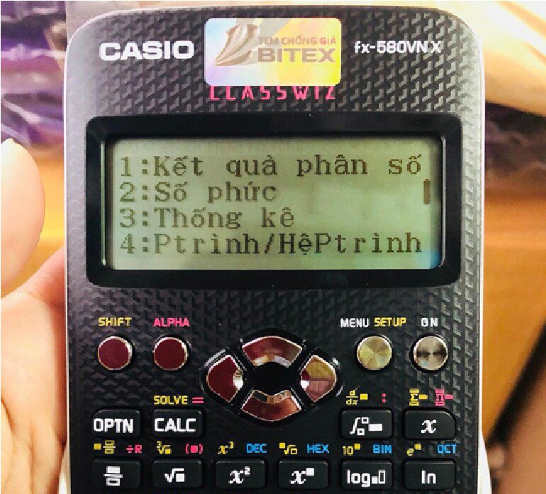 Máy tính Casio FX 580VNX có ngôn ngữ tiếng Việt