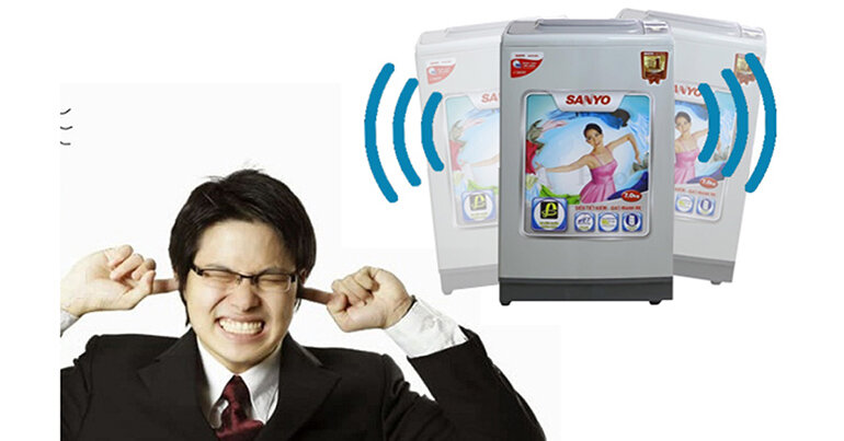 Máy giặt Sanyo kêu to khi vắt