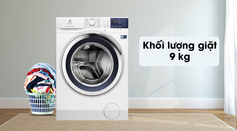 máy giặt Electrolux EWF9042Q7WB có khối lượng giặt 9kg