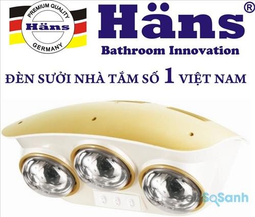 Dòng đèn sưởi nhà tắm Hans 3 bóng H3B110