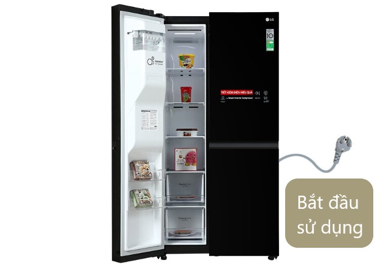 Cách bắt đầu sử dụng tủ lạnh LG Interver 635 lít GR-D257WB một cách hiệu quả