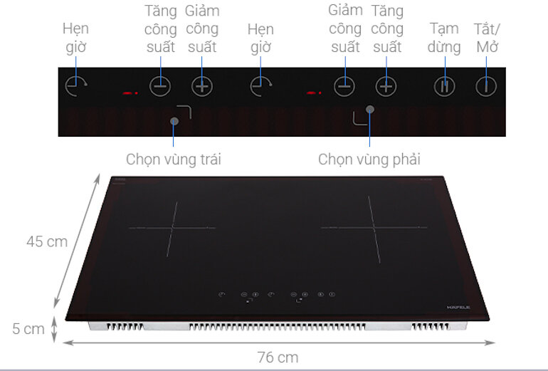 Thiết kế của bếp từ Hafele hc-is772ea