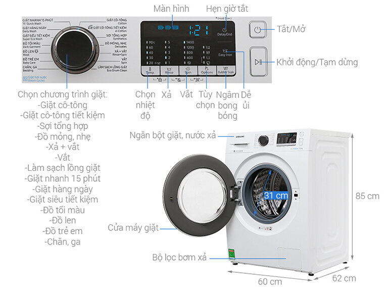 Máy giặt Electrolux EWF9025BQSA
