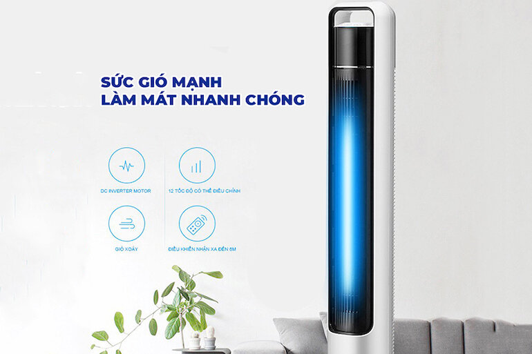 Quạt tháp Tiross ts9182 được trang bị 3 chế độ gió linh hoạt.