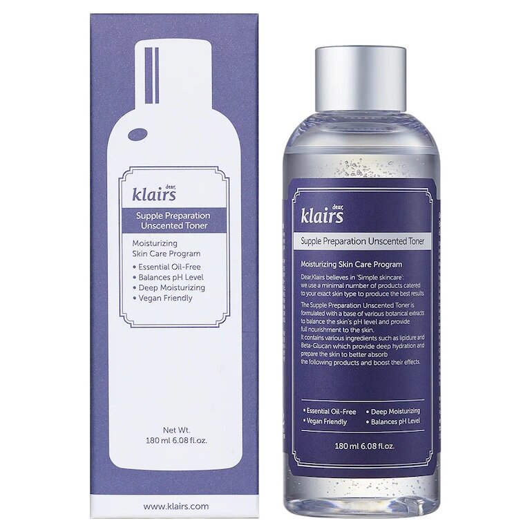 Toner cho da khô Klairs Supple Preparation Unscented