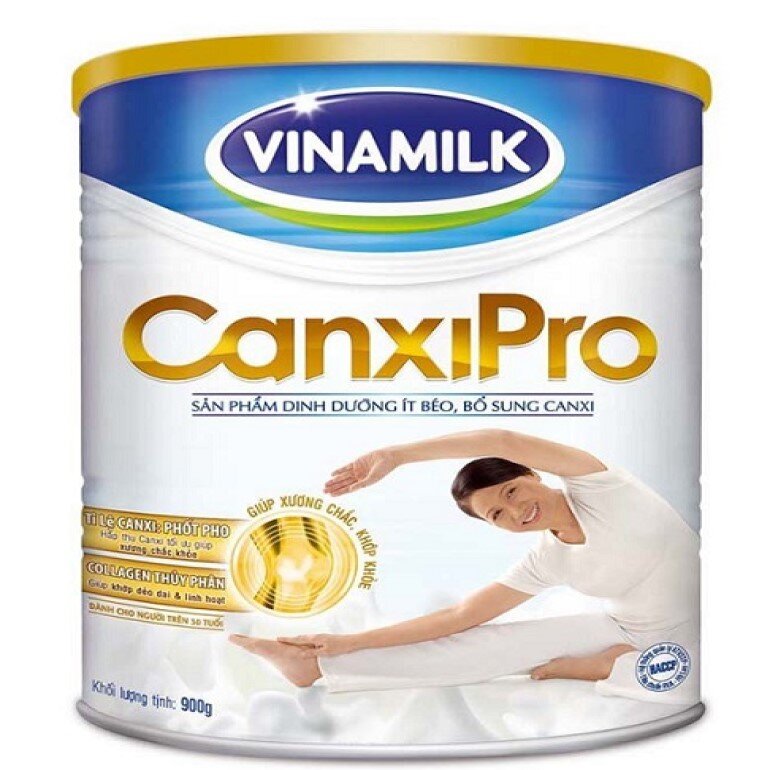 Sữa Vinamilk Canxipro khung người hít vào can xi tối nhiều và tăng mạnh sức mạnh xương khớp.