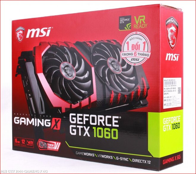 Card màn hình MSI GTX 1060 Gaming X