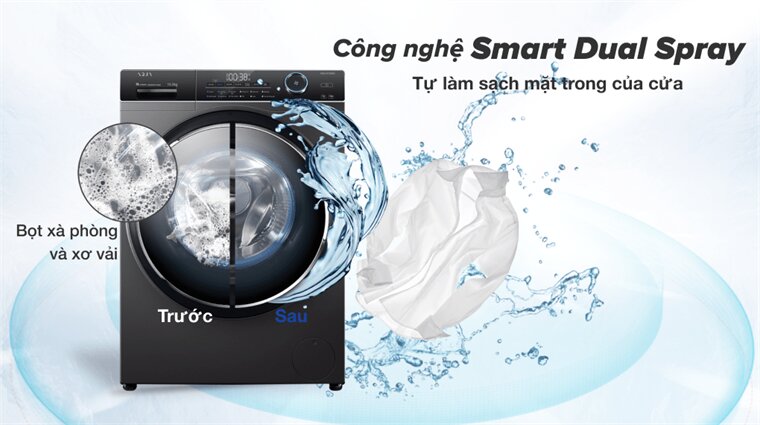 Máy giặt lồng ngang Aqua Inverter 10Kg AQD-A1000G.S