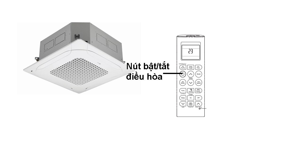 Cách sử dụng điều khiển điều hòa âm trần LG ZTNQ48LMLA0