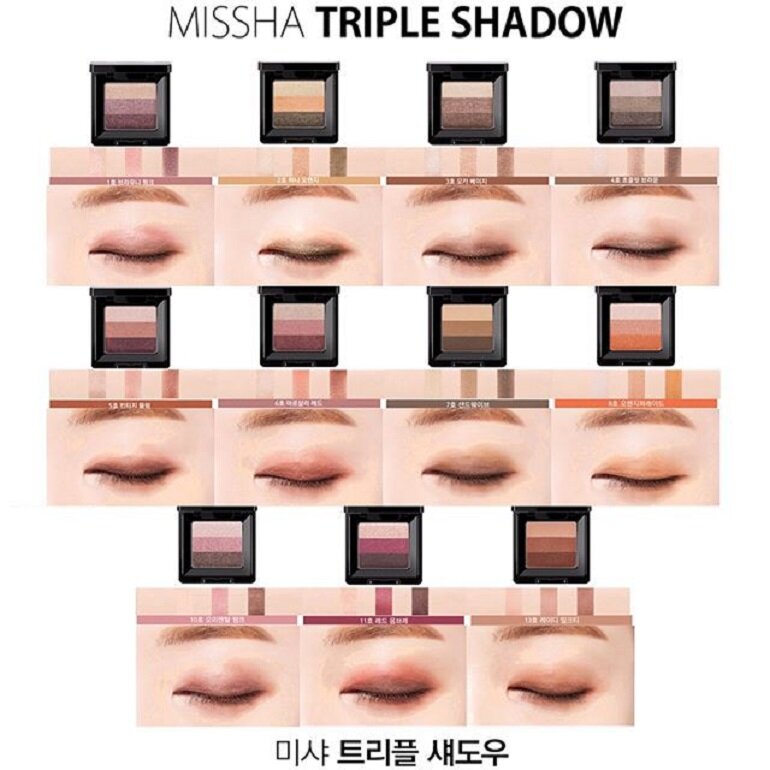 bảng màu phấn mắt Missah Triple Shadow