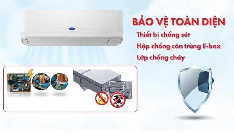 điều hòa Carrier 10000 BTU 1 chiều Inverter 38/42GCBE010 gas R32