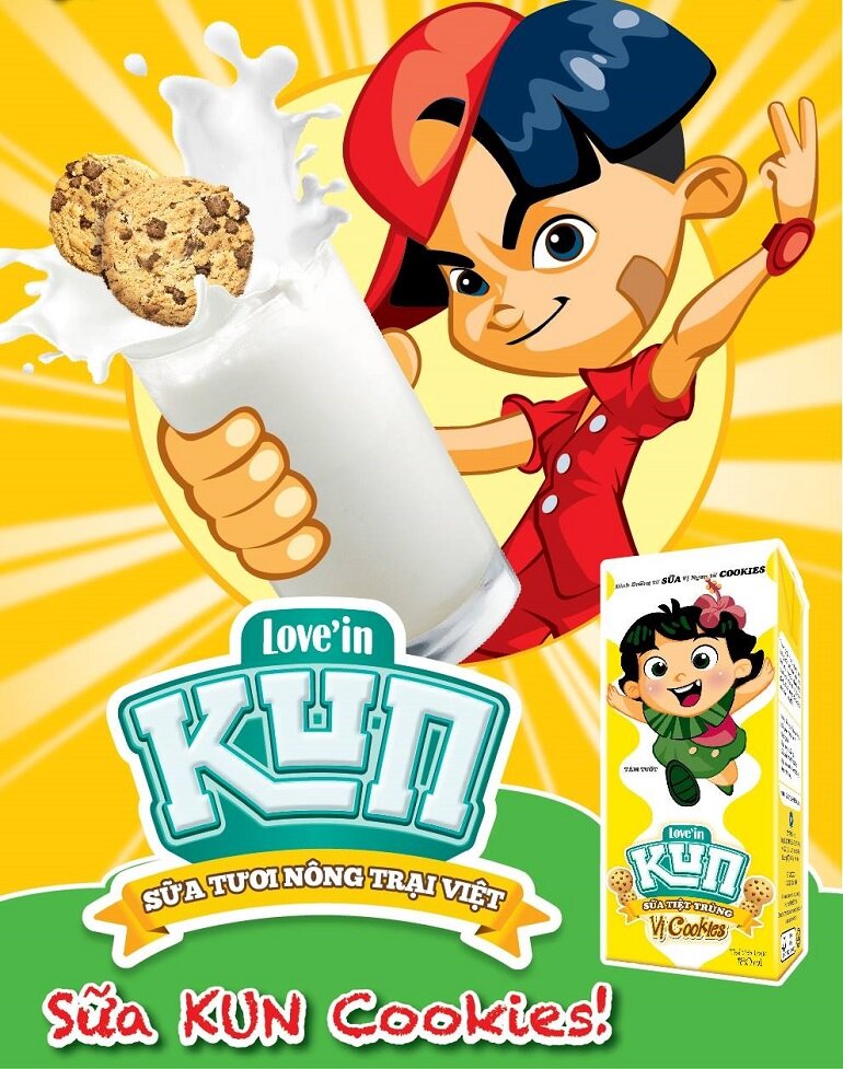 Sữa Kun Cookies hương vị thơm ngon, vừa miệng