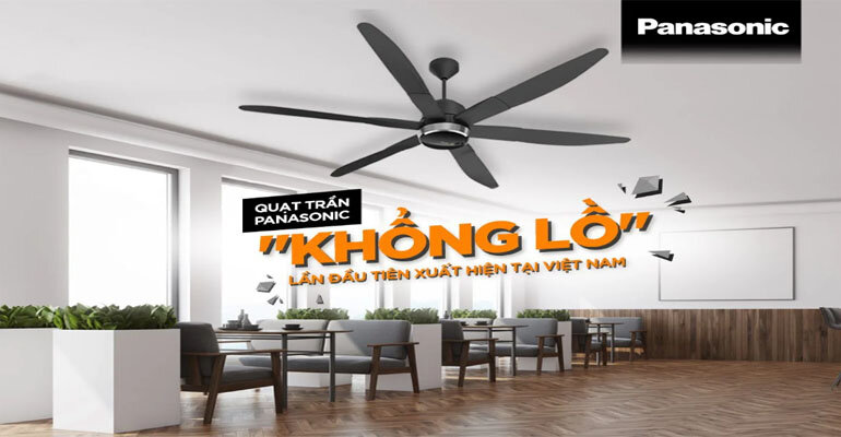 Quạt trần Panasonic F-70ZBP có sải cánh dài lên đến 180cm quạt trần Panasonic F-70ZBP