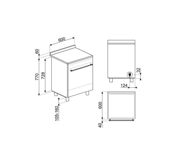 Bếp điện liền lò Hafele Smeg CO68CMA8 536.64.794