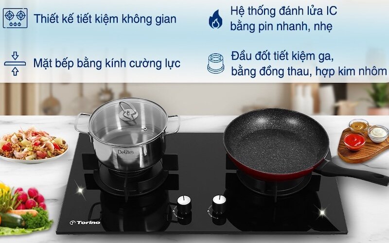 Đánh giá chi tiết bếp gas âm Torino MG-2021 về thiết kế và công nghệ