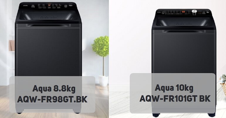 so sánh 2 máy giặt giá 5 triệu Aqua( cửa trên)