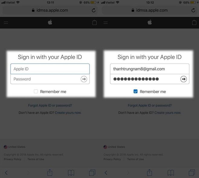 Bước nhập Apple ID