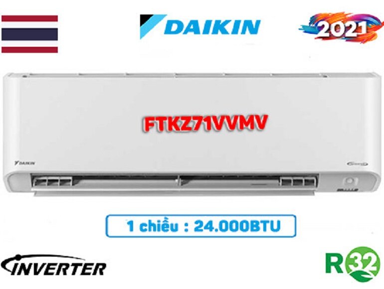 Điều hòa Daikin 24000BTU 1 chiều Inverter FTKZ71VVMV