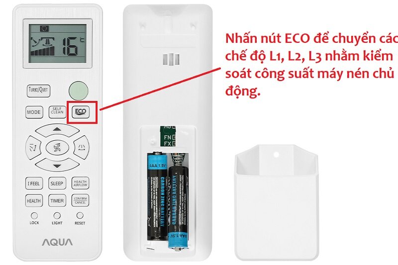 Eco L1 L2 L3 mode on Aqua air conditioner - the correct way to use it to save electricity effectively