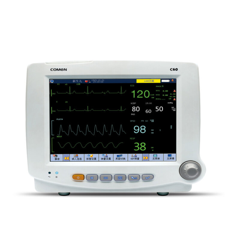 Máy đo nhịp tim ở bệnh viện theo dõi bệnh nhân 6 thông số