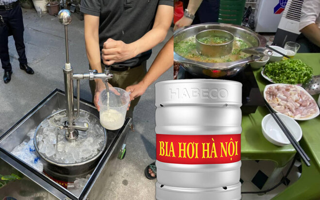 Bia hơi Hà Nội bom keg 30 lít và 50 lít - Lựa chọn hàng đầu của các quán, đông người