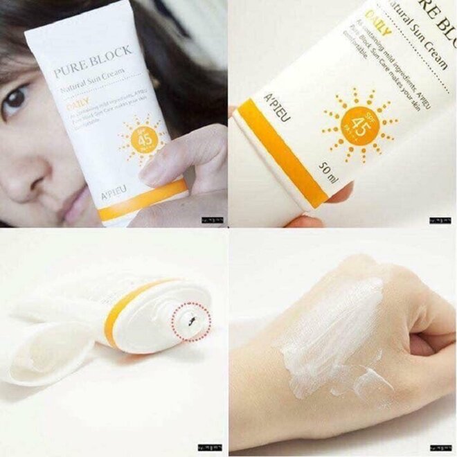 Kem chống nắng A’pieu Pure Block Natural Daily Sun Cream SPF45 PA+++