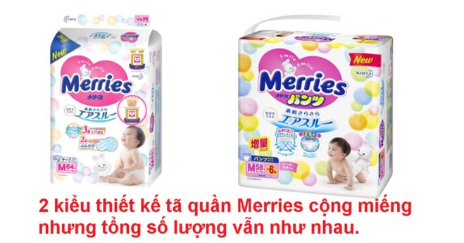 Tã quần Merries M cộng miếng