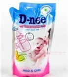Nước rửa bình sữa và rau quả D-nee - Dạng túi 400ml