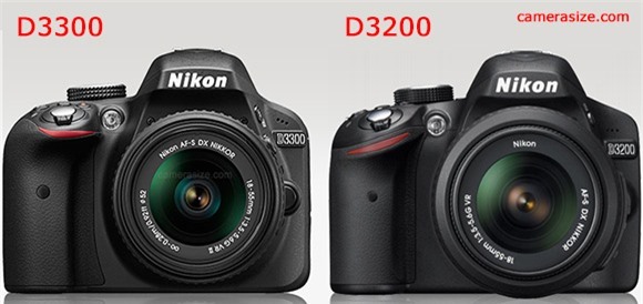 Nikon D3300 vs D3200 side by side