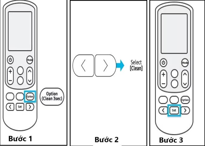 Kích hoạt chức năng Auto Clean trên điều hòa Samsung AR13CYFAAWKNSV với 3 bước đơn giản