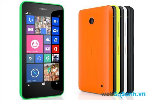 Điện thoại Lumia 630 có thiết kế giải nguyên khối, và nhiều tùy chọn màu sắc hơn