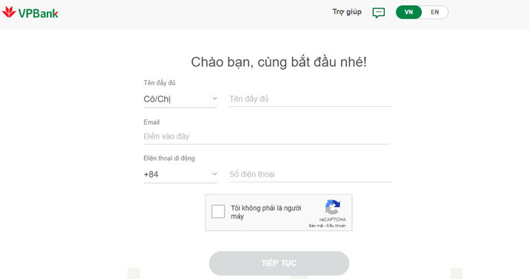 thẻ tín dụng vpbank online