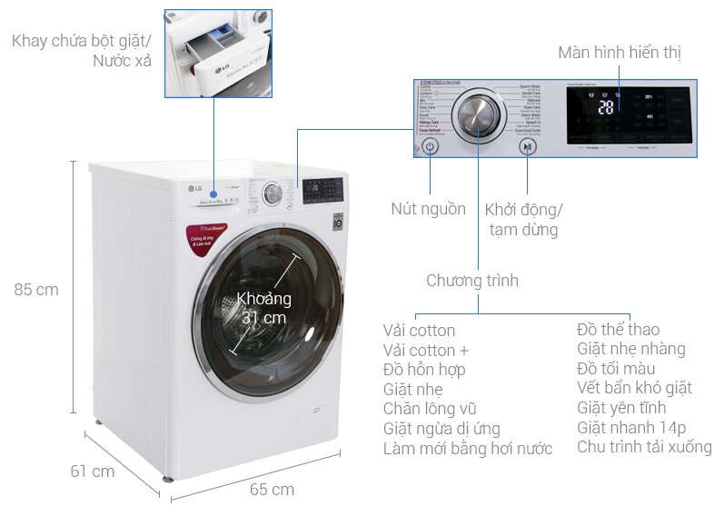 LG Inverter 9 kg FC1409S2W - Chiếc máy giặt mà bạn muốn sử dụng ngay trong lần đầu tiên trải nghiệm