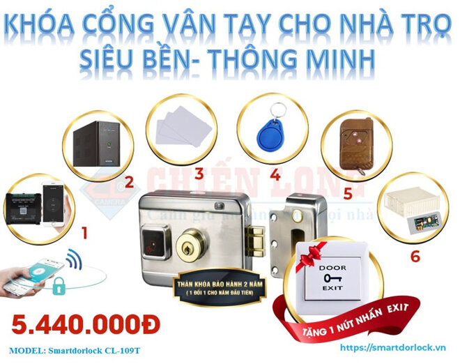 khóa vân tay cho nhà trọ